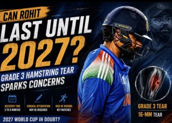 16-mm grade 3 hamstring tear could leave Rohit Sharma’s workload in doubt